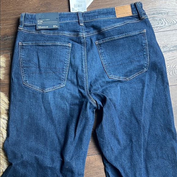 American Eagle Outfitters Dark Blue Flare Jeans - Picture 6 of 6